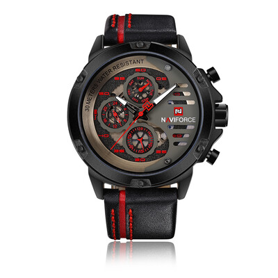

Fashion Casual Quartz Watch 3ATM Water-resistant Men Watches Luminous Genuine Leather Wristwatch Male Relogio Musculino Calendar