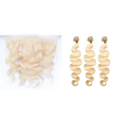 

613 Body Wave Bundles With 13x4 Frontal Closure 3 Brazilian Hair Weave Bundles With Closure 4 PiecesLot Remy Human Hair Dolago