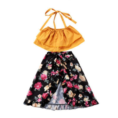 

UK Stock Toddler Baby Kids Girls Sisters Floral Tops Shorts Dress Outfits Set