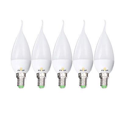 

EXUP 5PCS LED Candle Bulb F37 5W 220V - 240V 450LM 3000K 6000K