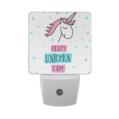

ALAZA LED Night Light With Smart Dusk To Dawn SensorDapple Grey Unicorn Plug In Night Light