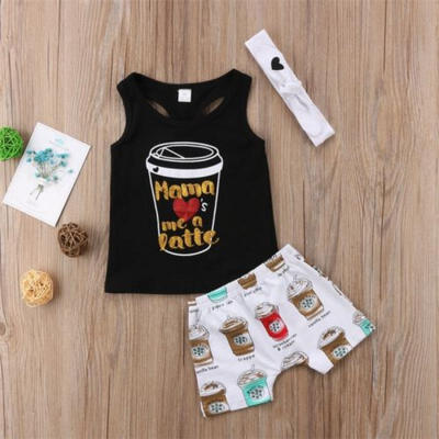 

Fashion Newborn Infant Baby Boy Cotton T-Shirt Tops TankPants Outfits Clothes