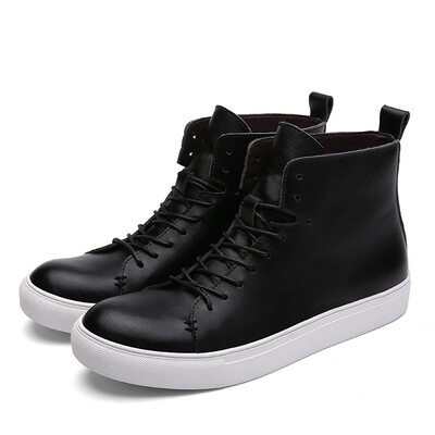 

Autumn&winter new high-top shoes mens leather shoes Korean version of the trend casual shoes popular mens shoes boots