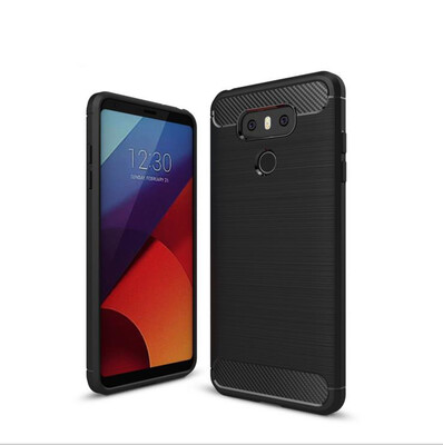 

lieve Dirt-Resistant Plain Phone Cases For LG G7 Carbon Fiber Soft Matte Business Fitted Cases For LG G6 G7