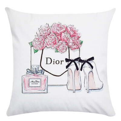 

Hand painted flowers&perfume cushion cover throw pillow cover Decorative Pillowcase