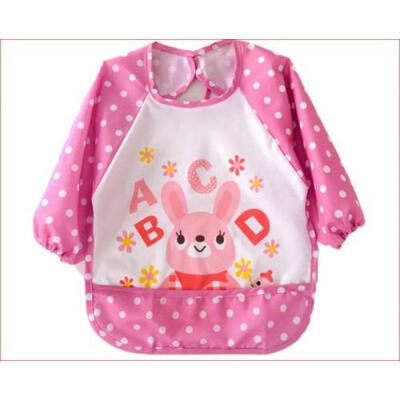 

Baby Toddler Kids Long Sleeve Waterproof Feeding Art Apron Bib Smock weaning art