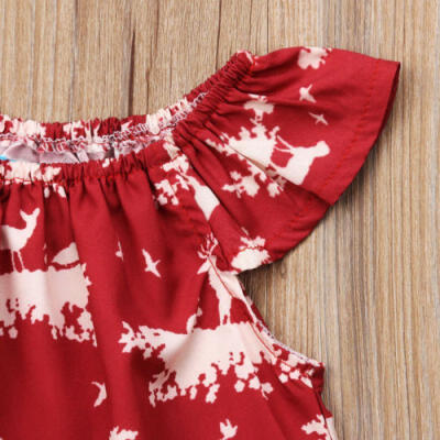 

Christmas Newborn Baby Girls Reindeer Xmas Bodysuit Romper Jumpsuit Clothes Gift