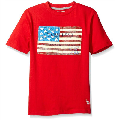 

Boys Crew Neck Iconic Graphic Logo T-Shirt Engine Red