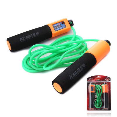 

God KANSA wear-resistant PU professional count skipping KS0749 rope length adjustable color random