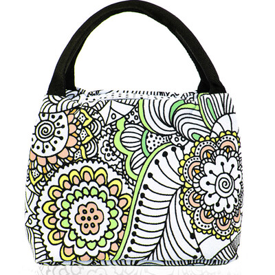 

Kinbor graffiti canvas lunch bag handbag secret garden DTB05001