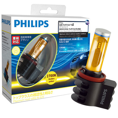 

Philips (PHILIPS) LED автомобильный противотуманная фара Н11 / Н8 / Н16 2700K золотой свет означает, что два общих