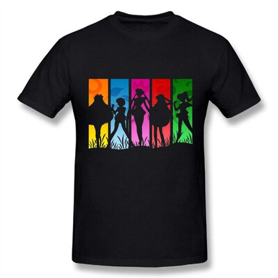 

Womens Newest Sailor Moon Silhouette Cotton T-Shirts Black