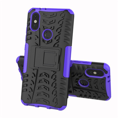 

Fivice Xiaomi MI 6XA2 Case TPU anti-fall tire pattern back clip bracket phone case