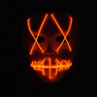 

Halloween LED Light Mask Scary Smiling face Rave Purge Festival Cosplay Party