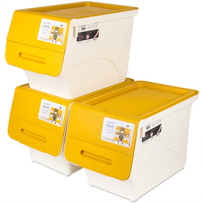 

【Jingdong Supermarket】 Camellia oblique clamshell storage box storage box 34L 2885 3 support