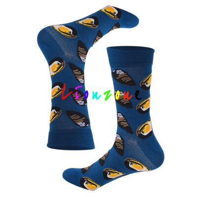 

LIONZONE Plue Size Warm Socks For Unisex Crazy Animals Plants Geometric design Dove Crocodile Shrimp Streetwear Crew Socks Happy