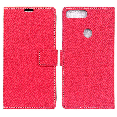 

MOONCASE Millet Mi 8 Lite woven leather case - red