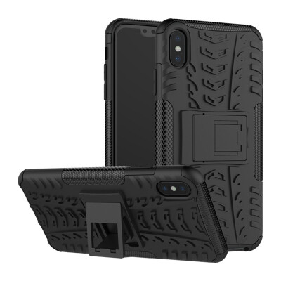 

Fecoprior Case for iPhone XS Max Back Cover Stand Silicon TPU PC Armor Heavy Rugged Phone Celulars Fundas Coque