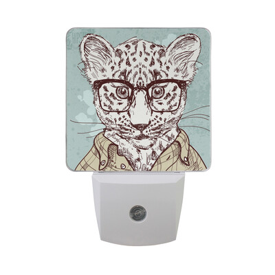 

ALAZA LED Night Light With Smart Dusk To Dawn SensorLeopard Plug In Night Light