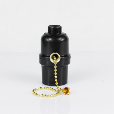 

E26 Black Single Screw Plastic Zipper Switch Lamp Holder