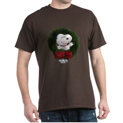 

CafePress - Snoopy - Christmas Wreath - 100 Cotton T-Shirt
