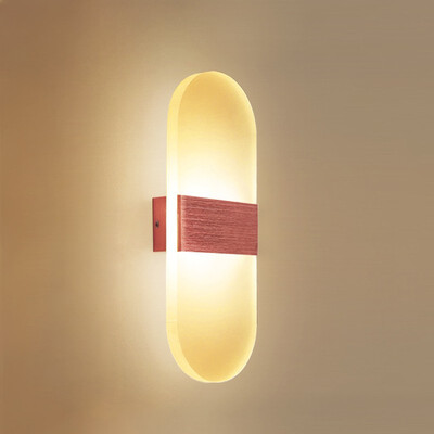 

Baycheer HL484537 Modern Lighting Rose Gold 6W Slab LED Wall Sconce Acrylic in Warm Light