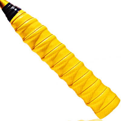 

Liang Jian badminton racket pressure point keel handmade tennis racket sweat banded fish pole handle leather yellow 1