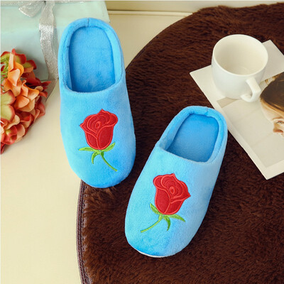 

Rose soft soles cotton indoor slippers
