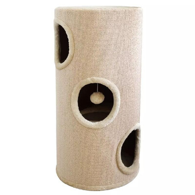 

House beige cat scraper 70 cm