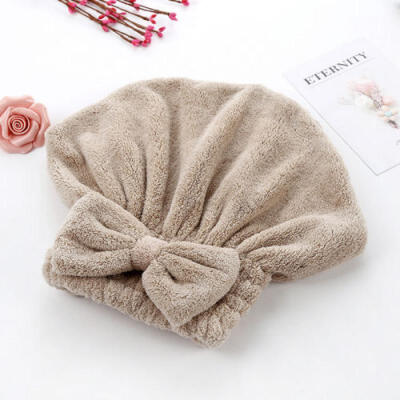 

Cute Kids Animal Hair Drying Towel Coral Velvet Quick Dry Microfiber Turban Cap