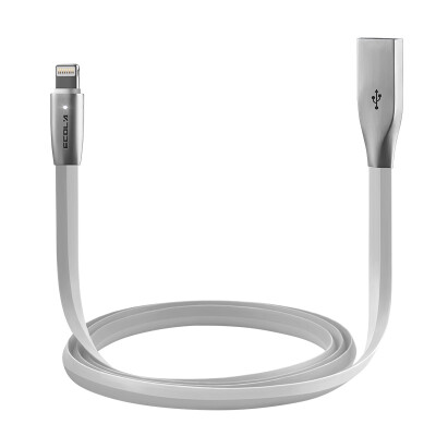 

IKEA (ECOLA) Z series zinc alloy Lightning charge data cable support Apple iphone6 ​​/ 6S / plus / 6SE and other IOS9.3 and the following system Z20WT white