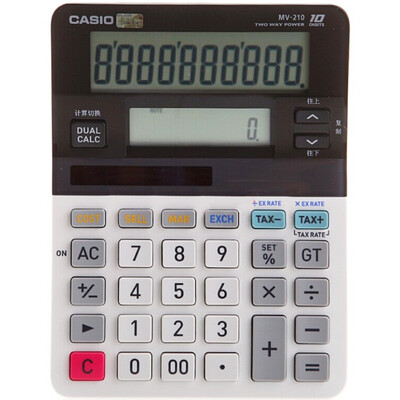 

Casio CASIO MV-210 10-bit dual-screen calculator professional computing series of dual-results display swap data call each other professional financial calculator