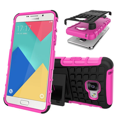 

Fivice Samsung A310A3 2016 Case TPU anti-fall tire pattern back clip bracket phone case