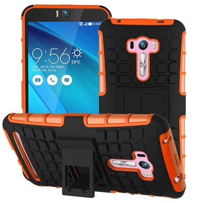 

Fivice Asus Zenfone Selfie ZD551KL Case TPU anti-fall tire pattern back clip bracket phone case