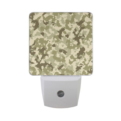 

ALAZA LED Night Light With Smart Dusk To Dawn SensorCamouflage Army Green Plug In Night Light