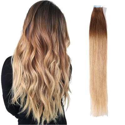 

12-24 inch Women Human Tape In Skin Weft Real Hair Extensions TAPE HUMAN HAIR 100 Virgin Hair