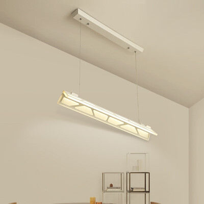 

Baycheer HL487486 Ultra Modern White Acrylic 2 Neutral Light Linear Chandelier Lights in Off White