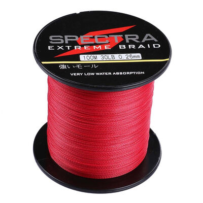

100M-2000M 6LB-300LB Test Red 100%PE Dyneema Braided Fishing Line