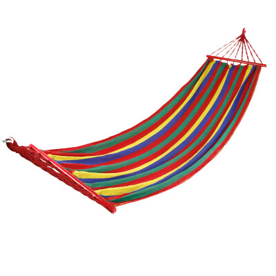 

El Monte ALPINT MOUNTAIN Outdoor Widening Thicken Anti-rollover with Wooden Sticks Leisure Canvas Double Swing Camping Hammock 610-322 Red Color 200100