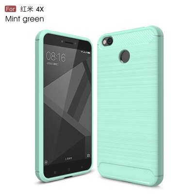 

Fivice Xiaomi Redmi 4X case Luxury brushed carbon fiber TPU soft shell