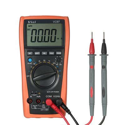 

Vici Multi-functional LCD Digital Multimeter Auto Range DMM with Temperature Detector DC AC Voltage Current Meter Capacitance Resi