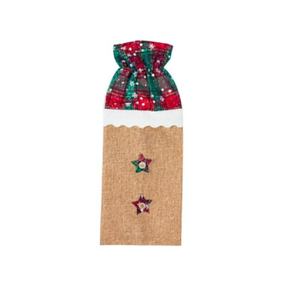 

Christmas Wine Bottle Cover Bag Santa Claus Snowman Champagne Wrap Clothes for Table Holiday Decorations Gift