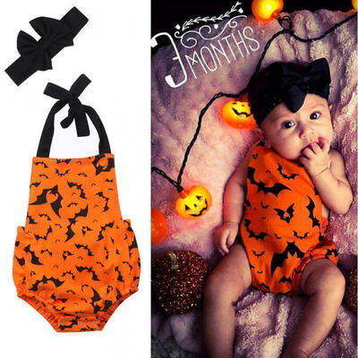 

Infant Baby Girls Boys Batman Jumpsuit Romper Bodysuit Headband Outfits Sunsuit