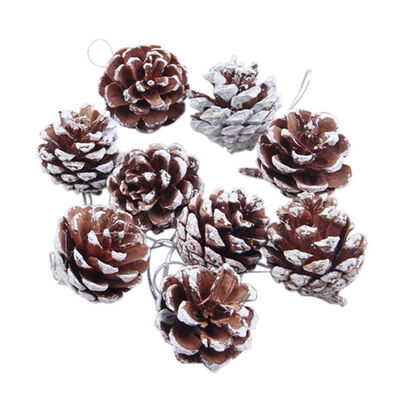

UpperX 9 Pieces Christmas Pine Cones Ornaments for Xmas Tree Party Decorations Craft