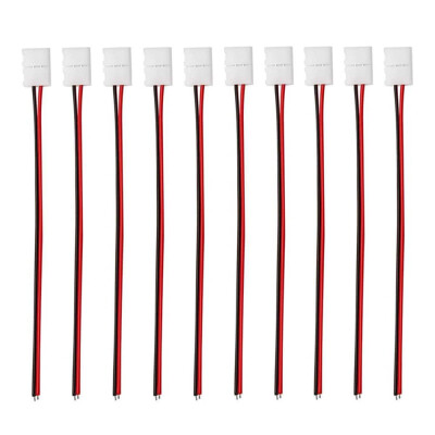 

ZDM 10PCS PCB Connector Cable 8mm 10mm 2 Pin LED Strip Connectors