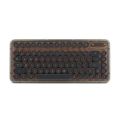 

AZIO RCK ELWOOD walnut wood wireless Bluetooth mechanical keyboard walnut wood including hand support white backlight Bluetooth USB dual mode MAC mechanical keyboard