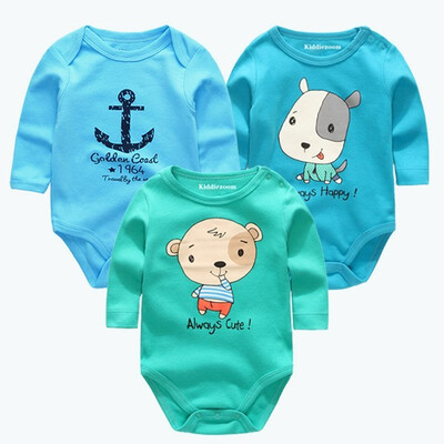 

3PCSLot Print 0-12M Cotton Baby Boy Clothes Clothing Sets Babywear Long Sleeve Baby Clothes Bodysuit Baby Girl Clothes Bebe