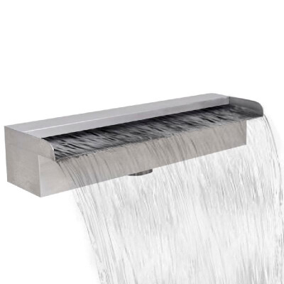 

Rectangular Waterfall Pool Fountain Stainless Steel 45 cm