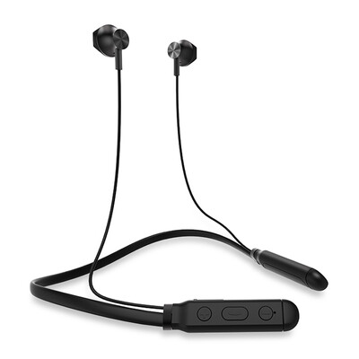 

BlogFish M8 neck-mounted Bluetooth headset magnetic hanging neck binaural in-ear collar music earplugs wireless sports running car neck wearable call subwoofer headset black