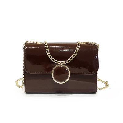 

Fashion Bright Surface Small Bag Female 2018 NEW Women Shoulder Bag Chain Retro Square Bag